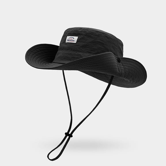 Pitauce Foldable Fisherman Hats for Women Men Adjustable Chin Strap Bucket Hat Wide Brim Summer Breathable Sun Hat for Camping Hiking