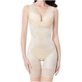 thumbnail image 1 of Pitauce Full Body Shaper for Women Tummy Control Shapewear Butt Lifter Thigh Slimmer Bodysuit V-Neck Lace Trim Sleeveless Body Suit, 1 of 3