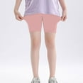 thumbnail image 1 of Pitauce Girls 5" Modal Shorts Casual Bottoms Elastic High Waisted Stretch Biker Shorts Summer Lounge Shorts, 1 of 3