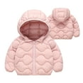 thumbnail image 1 of Pitauce Kids Hooded Puffer Jacket Zip Up Lightweight Down Coat Little Boys Girls Winter Warm Outwear, 1 of 9