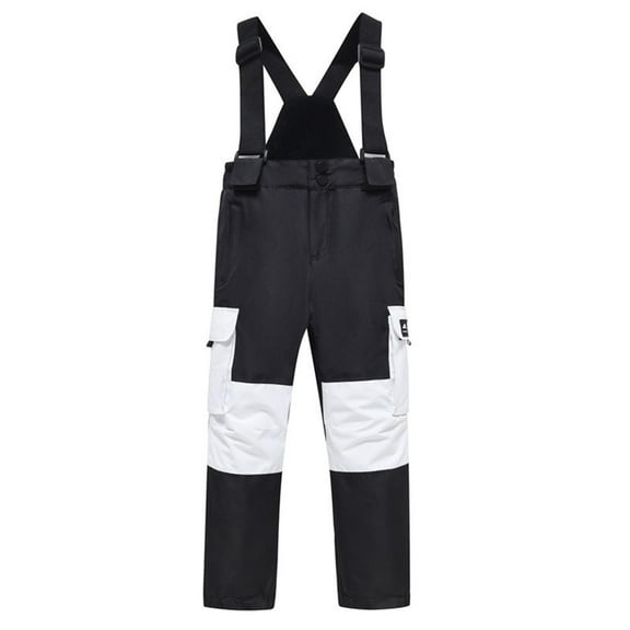 Pitauce Kids Snow Ski Pants Bib Pants Insulated Overalls Boys Girls Waterproof Outdoor Hiking Pants Fleece Snowboard Pant(6-16 Years)