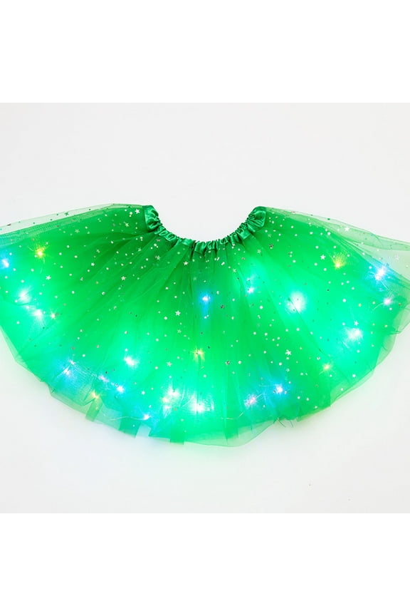 LED Tutu Skirt - Sparkly Layered Tulle Tutus for Women Light Up Ballet Dance Party Tutu Costume