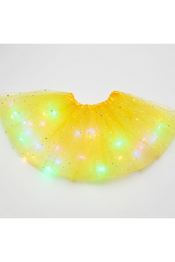 LED Tutu Skirt - Sparkly Layered Tulle Tutus for Women Light Up Ballet Dance Party Tutu Costume