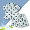 thumbnail image 1 of Pitauce Little Boys Summer Hawaiian Beach Outfits Short Sleeve Button Down Shirts with Shorts 2 Piece Casual Clothes Set for Kids 1-8 Years, 1 of 3