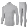 thumbnail image 1 of Pitauce Long Johns for Men Thermal Underwear Long Sleeve Pullover Tops with Bottom Stretchy Base Layer Set for Winter, 1 of 3