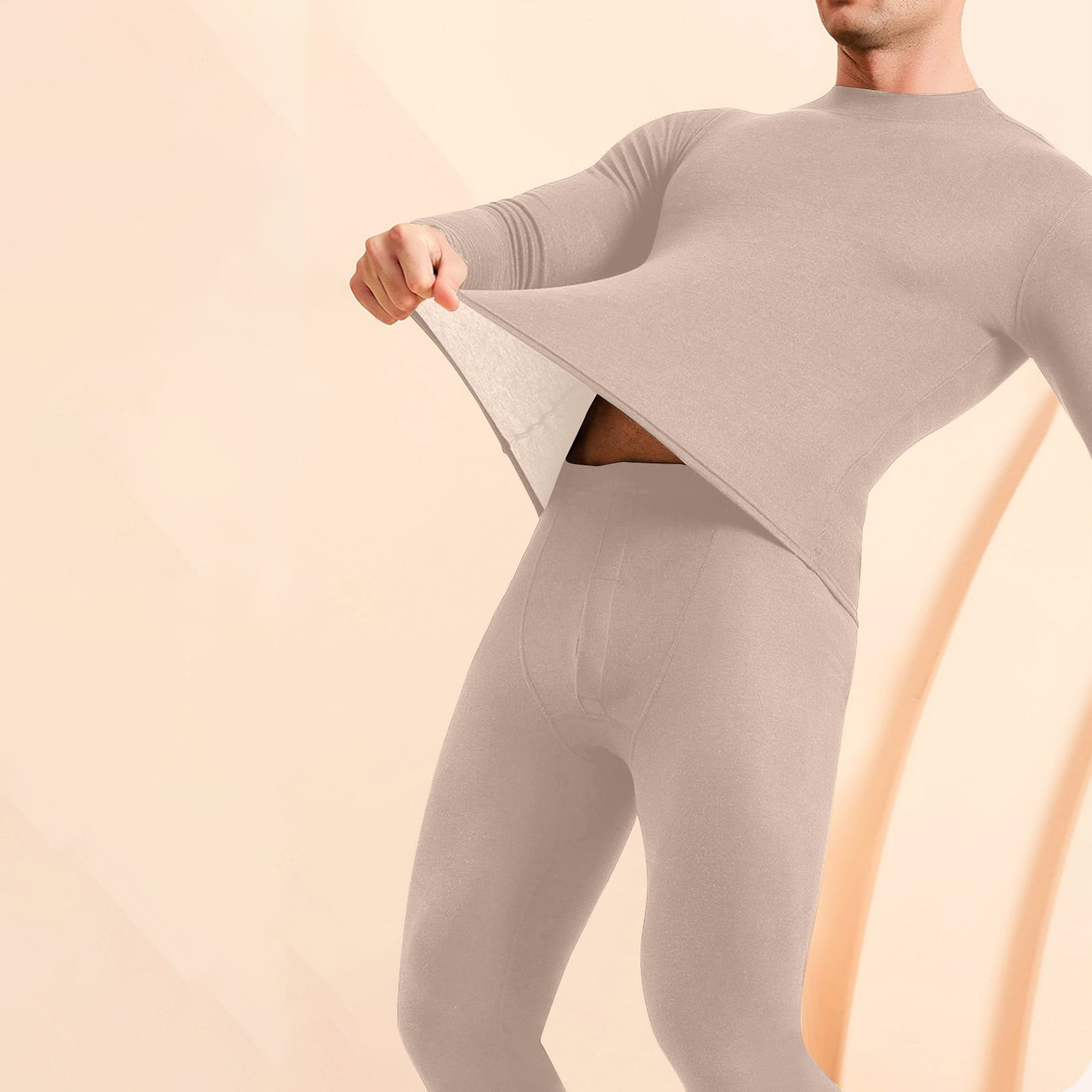 Pitauce Men's Silk Long Johns Thermal Underwear Soft Thermal Top and ...