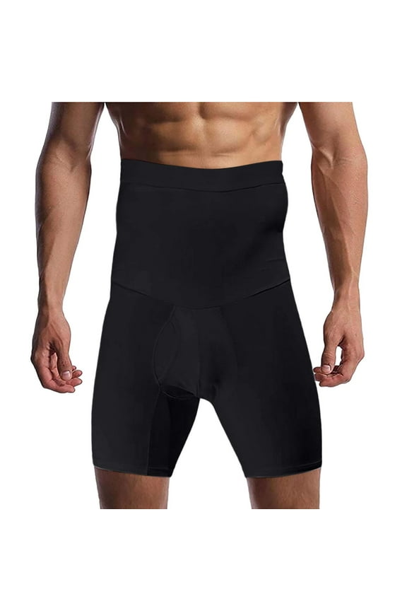 Men's Tummy Control Shapewear Shorts High Waisted Compression Boxers Slimming Body Shaper Underwear, S-6XL