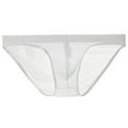 thumbnail image 1 of Pitauce Men's Ultra Thin Transparent Briefs Ice Silk Underwear Seamless Panties Low Waist Bulge Pouch Bikini Briefs, 1 of 2