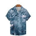 thumbnail image 1 of Pitauce Mens Button Down Hawaiian Shirt Tropical Print Beach Shirts Short Sleeve Lapel Tops Casual Loose Vacation Shirt, S-3XL, 1 of 5