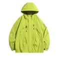 thumbnail image 1 of Pitauce Mens Casual Loose Hooded Rain Jacket with Pockets Lightweight Running Cycling Windbreaker Waterproof Outdoor Raincoat for Hiking Travel, 1 of 6