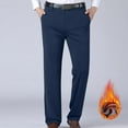 thumbnail image 1 of Pitauce Mens Fleece Lined Dress Pants Straight Leg Thermal Work Pants Flat Front Pants Casual Stretch Golf Pants Trousers with Pockets, 1 of 7