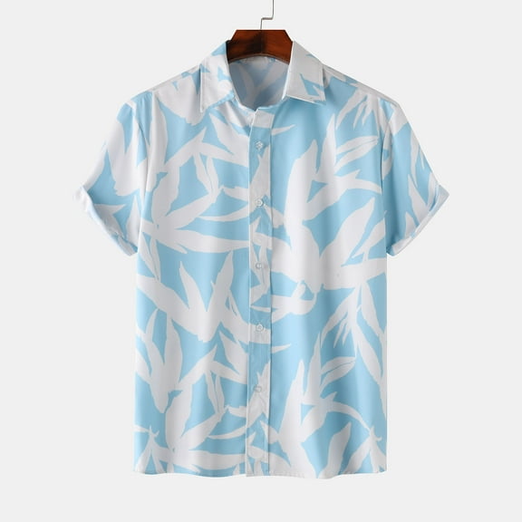 Pitauce Mens Hawaiian Shirts Short Sleeve Tropical Shirts Button Holiday Casual Hawaiian Loose Beach Summer Shirts