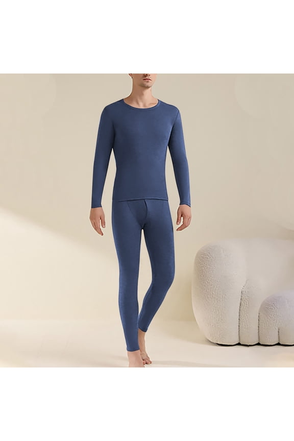 Mens Modal Thermal Underwear Thin Long Johns Lightweight Stretchy Base Layer Tops with Bottoms (Available in Big & Tall)