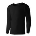 thumbnail image 1 of Pitauce Mens Soft Cotton Fleece Lined Thermal Shirts Long Sleeve Crew Neck Pullover Tops Base Layer Tops for Cold Weather, 1 of 2