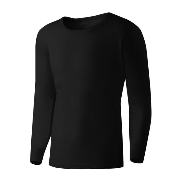 Pitauce Mens Soft Cotton Fleece Lined Thermal Shirts Long Sleeve Crew Neck Pullover Tops Base Layer Tops for Cold Weather
