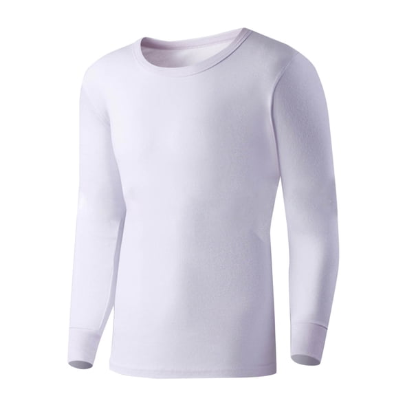 Pitauce Mens Soft Cotton Fleece Lined Thermal Shirts Long Sleeve Crew Neck Pullover Tops Base Layer Tops for Cold Weather