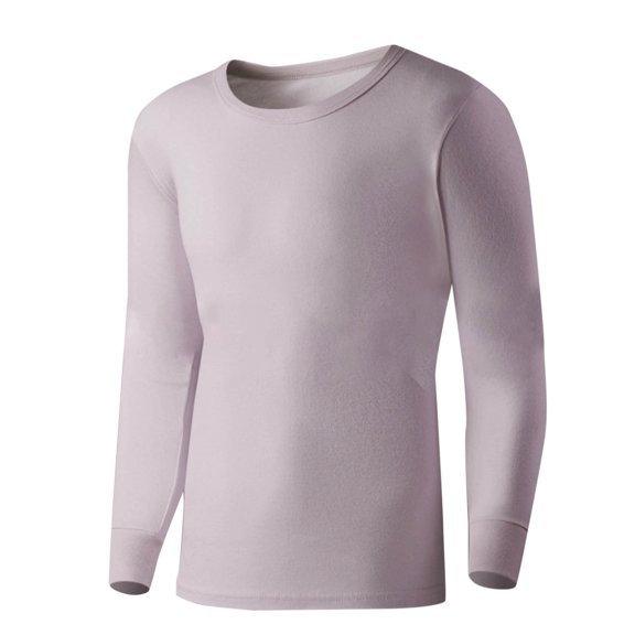 Pitauce Mens Soft Cotton Fleece Lined Thermal Shirts Long Sleeve Crew Neck Pullover Tops Base Layer Tops for Cold Weather