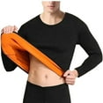 thumbnail image 1 of Pitauce Mens Soft Warm Thermal Shirts with Fleece Lined Long Sleeve Crew Neck Pullover Tops Winter Base Layer Bottom, 1 of 2