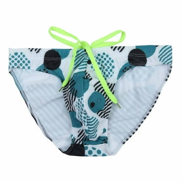 Pitauce Mens Swim Shorts Summer Swimming Trunks Casual Printed Bathing Suits Beach Briefs for Men on Clearance