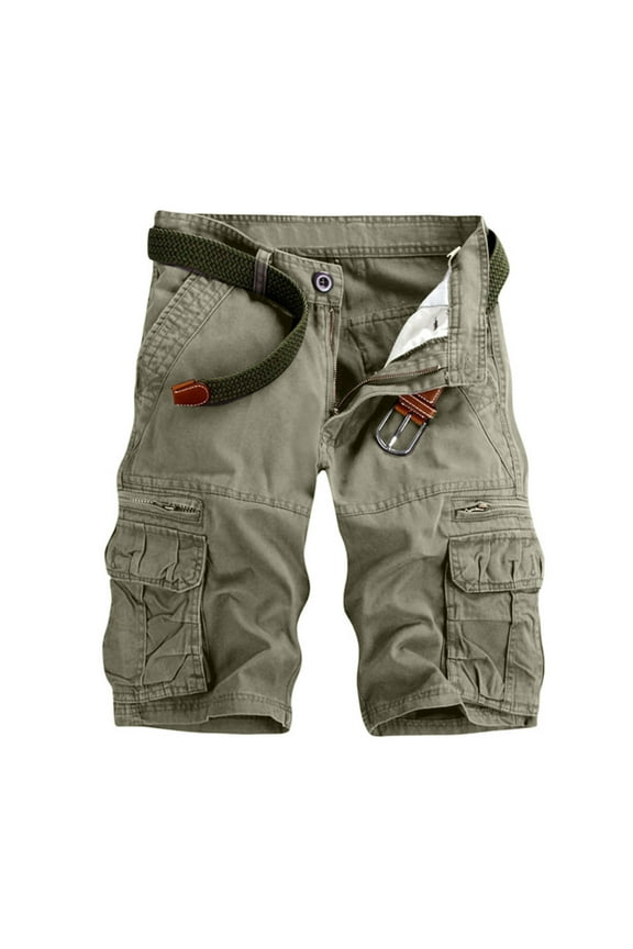 Mens Tactical Cargo Shorts Big & Tall Twill Work Shorts Summer Loose Casual Baggy Shorts with Pockets (No Belt)