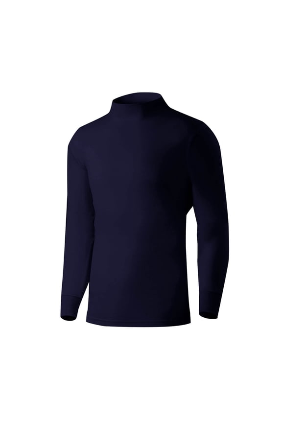Mens Turtle Neck Thermal Shirts Long Sleeve Cotton Shirt Soft Warm Undershirt Base Layer Pullover Tops M-4XL