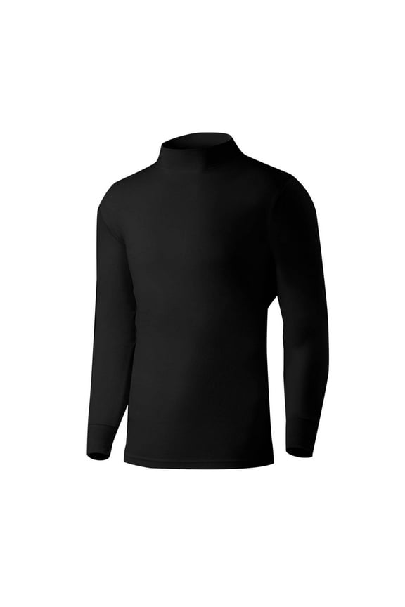 Mens Turtle Neck Thermal Shirts Long Sleeve Cotton Shirt Soft Warm Undershirt Base Layer Pullover Tops M-4XL