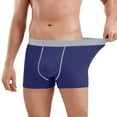 thumbnail image 1 of Pitauce Mens Underwear Cotton Boxer Briefs, Big & Tall, Mid Rise, Breathable Soft Moisture-Wicking, No Fly Underpants, 1 of 7