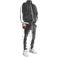 thumbnail image 1 of Pitauce Mens Velour Tracksuit Set Color Block 2 Piece Full Zip Jacket & Pants Activewear Casual Sweat Suit, 1 of 5
