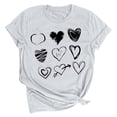 thumbnail image 1 of Axiiglly Valentine's T Shirt for Women Love Heart Tee Shirts Cute Print Short Sleeves Graphic Tee Tops, 1 of 2