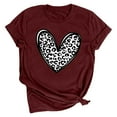 thumbnail image 1 of Axiiglly Valentine's T Shirt for Women Love Heart Tee Shirts Cute Print Short Sleeves Graphic Tee Tops, 1 of 2