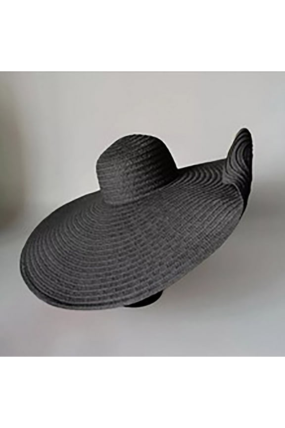 Oversized Beach Straw Hat for Women, Large Wide Brim Visor Hats, Roll Up Floppy Sun Hat, Summer Big Beach Cap