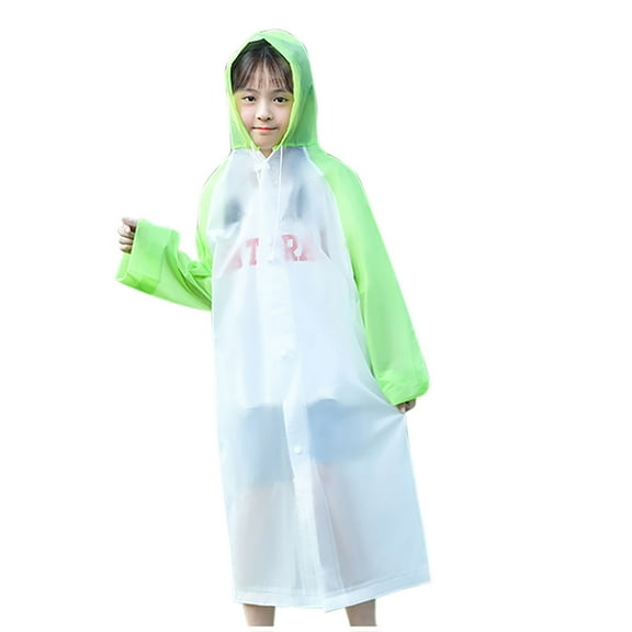 Pitauce Rain Jacket for Kids Portable Reusable Rain Poncho Boys Girls Hooded Raincoats for Sporting Traveling