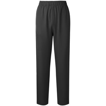 Pitauce Scrub Pants for Women Elastic Waist Straight Leg Workwear Stretch Moisture-Wicking Healthcare Scrubs with Pockets