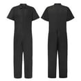 thumbnail image 1 of Pitauce Short Sleeve Zip Up Coveralls for Mens, Lightweight Twill Cargo Jumpsuit with Elastic Waist Work Coverall with Pockets, 1 of 3