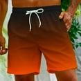 thumbnail image 1 of Pitauce Summer Plus Size Board Swim Shorts for Men Gradient Color Lightweight Quick Dry Beachwear Elastic Waist Drawstring Bathing Suit with Pocket, 1 of 7