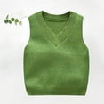 thumbnail image 1 of Pitauce Sweater Vest for Boys and Girls Winter Warm Soft Knit Sweater Vest V-Neck Solid Color Sleeveless Pullover Waistcoat, Gifts for Baby, 1 of 4