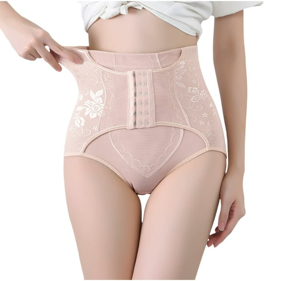 Pitauce Tummy Control Panties for Women High Waist Trainer Front Closure Slimming Body Shaper Butt Lifting Girdle Compression Underwear