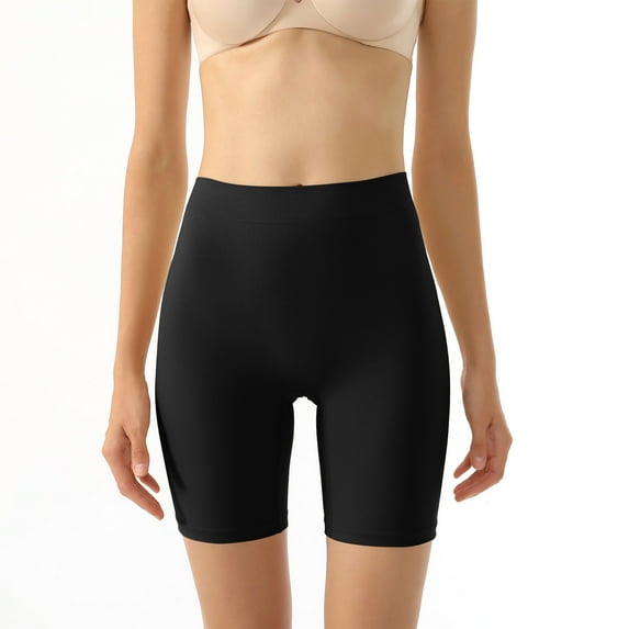 Pitauce Women Boyshort Underwear Mid Rise Plus Size Body Shaper Tummy Control Shapewear Shorts Thigh Slimmer Shaping Shorts S-4XL