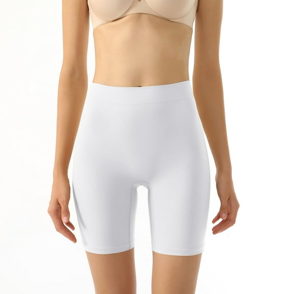 Pitauce Women Boyshort Underwear Mid Rise Plus Size Body Shaper Tummy Control Shapewear Shorts Thigh Slimmer Shaping Shorts S-4XL