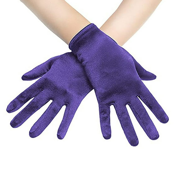 Pitauce Women Satin Gloves Wedding Bridal Gloves Elegant Formal Party Gloves 1920s Vintage Opera Gloves