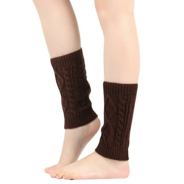 Pitauce Women's Boot Cuffs Knitted Crochet Short leg Warmers Winter Knitted Boot Toppers Socks Heap Socks