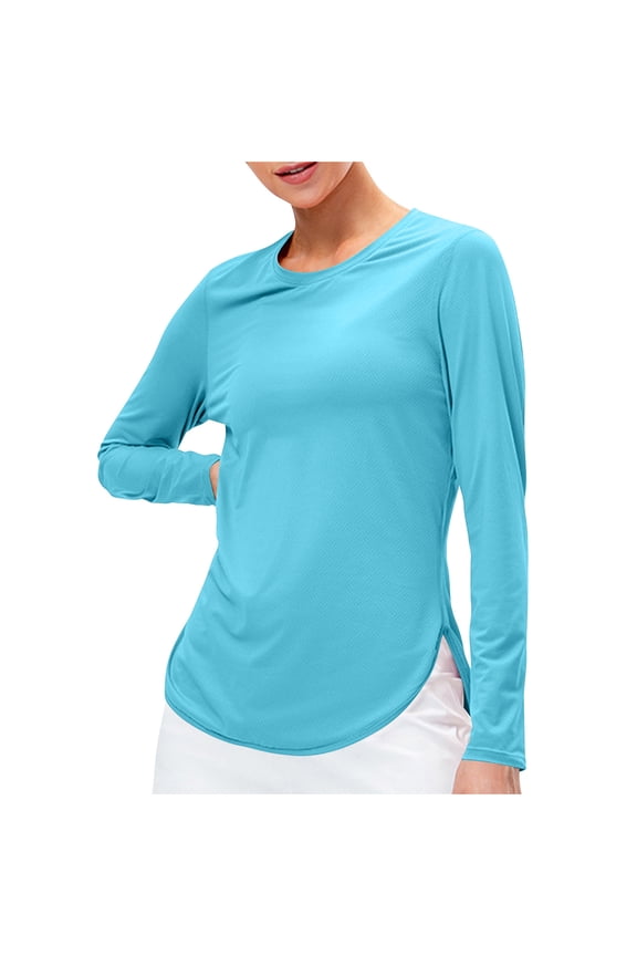 Women's Sun Shirts UPF 50+ Long Sleeve T-Shirt Lightweight Quick Dry Hiking Tops UV Sun Protection Workout Tops
