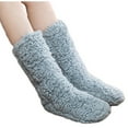 thumbnail image 1 of Pitauce Womens Anti Slip Thick Fuzzy Socks Winter Thermal Mid-Calf Slipper Socks Warm Sherpa Fleece House Sleeping Socks for Cold Weather, 1 of 8