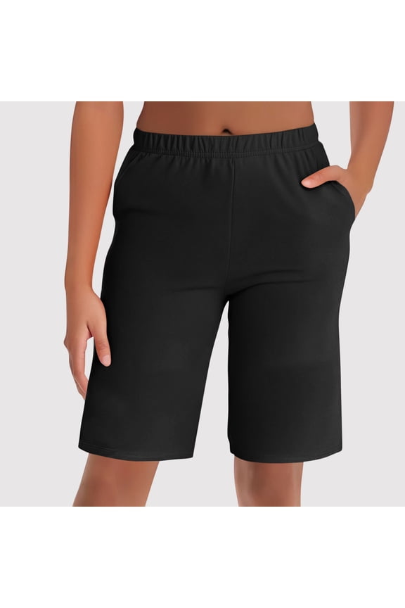 Womens High Waisted Lounge Shorts Soft Comfy Pajama Shorts Casual Bermuda Sleep Pj Bottoms with Pockets