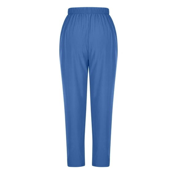 Pitauce Womens High Waisted Scrub Pants Soft Stretch Medical Bottoms Yoga Waistband Straight Leg Pants S-3XL