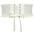 thumbnail image 1 of Pitauce Womens Lace-Up Corset Belt Wide Elastic Waistband Vintage Renaissance Waist Belt, 1 of 2