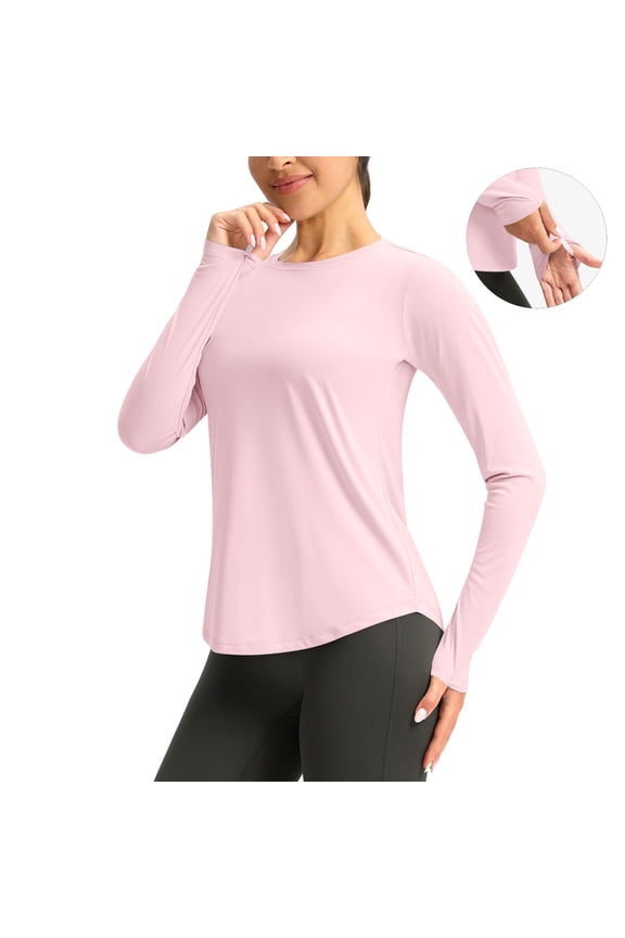 Womens Long Sleeve Rash Guard UPF 50+ Sun Protection Shirts for Hiking Fishing Workout SPF Lightweight Quick Dry