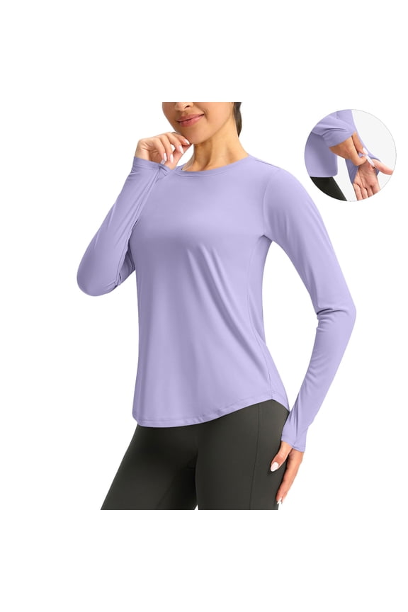 Womens Long Sleeve Rash Guard UPF 50+ Sun Protection Shirts for Hiking Fishing Workout SPF Lightweight Quick Dry