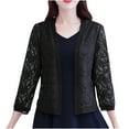 thumbnail image 1 of Pitauce Womens Open Front Lace Mesh Cardigan Long Sleeve Floral Crochet Summer Shrug Cover Ups, 1 of 2
