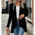thumbnail image 1 of Pitauce Womens Sequin Jacket Long Sleeve Open Front Glitter Cardigan Sparkly Blazer for Casual Party Cocktail, 1 of 4